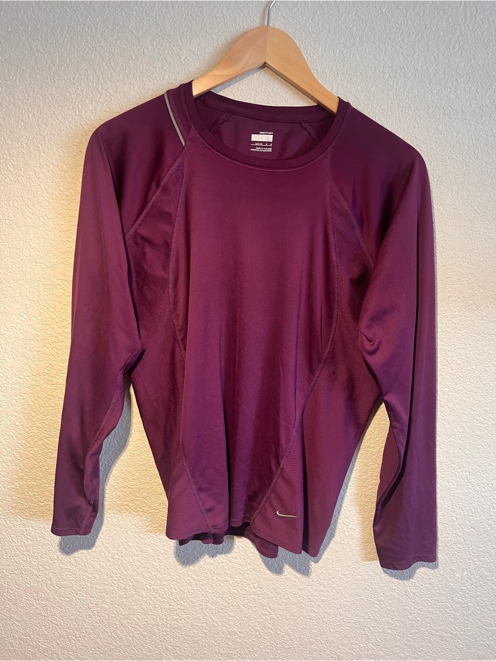 Nike Women’s Long Sleeve Athletic Workout Top - Plum color